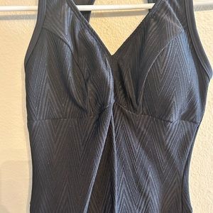 Black one piece bodysuit-